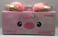 The Creme Shop 3d Teddy Headyband Plushie Spa Headband Strawberry Cow NEW