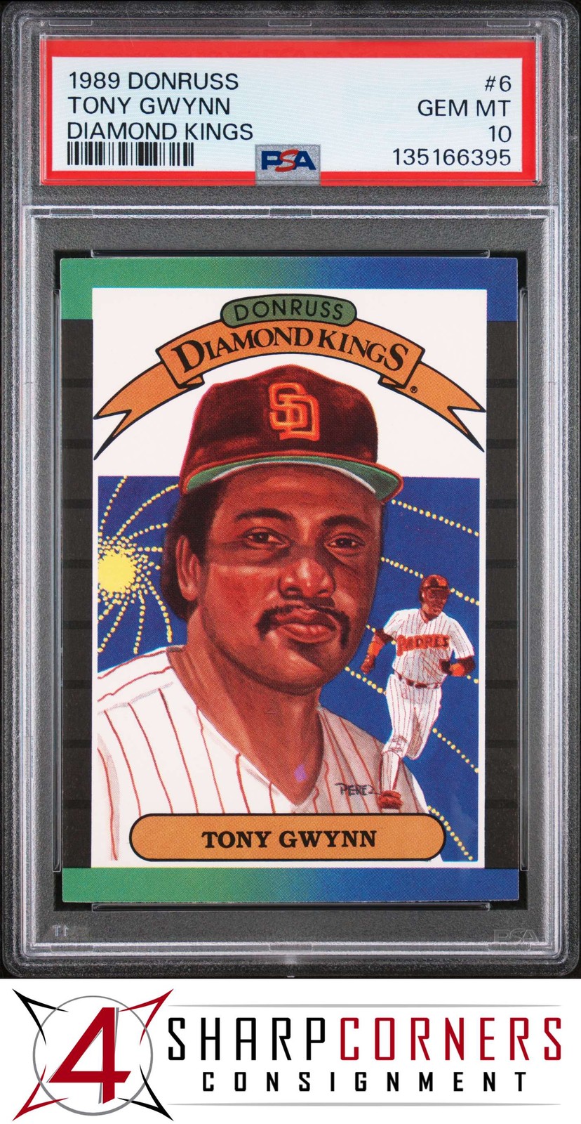 1989 DONRUSS DIAMOND KINGS #6 TONY GWYNN PADRES HOF PSA 10