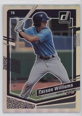 2023 Panini Donruss Season Stat Line 28/28 Carson Williams #115 0s55