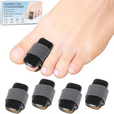 4pcs Hammer Toe Straightener with Aluminum Plate, Adjustable Hammer Toe Corre...