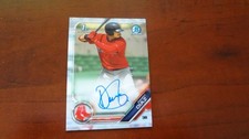 2019 BOWMAN CHROME #CPA-DD DANNY DIAZ AUTOGRAPHED BASEBALL CARD