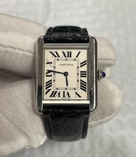 CARTIER TANK SOLO 3170 SILVER DIAL STAINLESS STEEL 24mm QUARTZ WATCH. 2