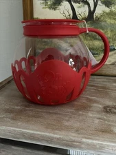 Ecolution 3-Quart Micro-Pop Popcorn Popper, Red, BPA-Free Glass, 3-in-1 Lid