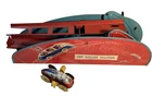 Vintage 1940's Tin Wind Up WOLVERINE Jet Roller Coaster Toy & Car ~ Works