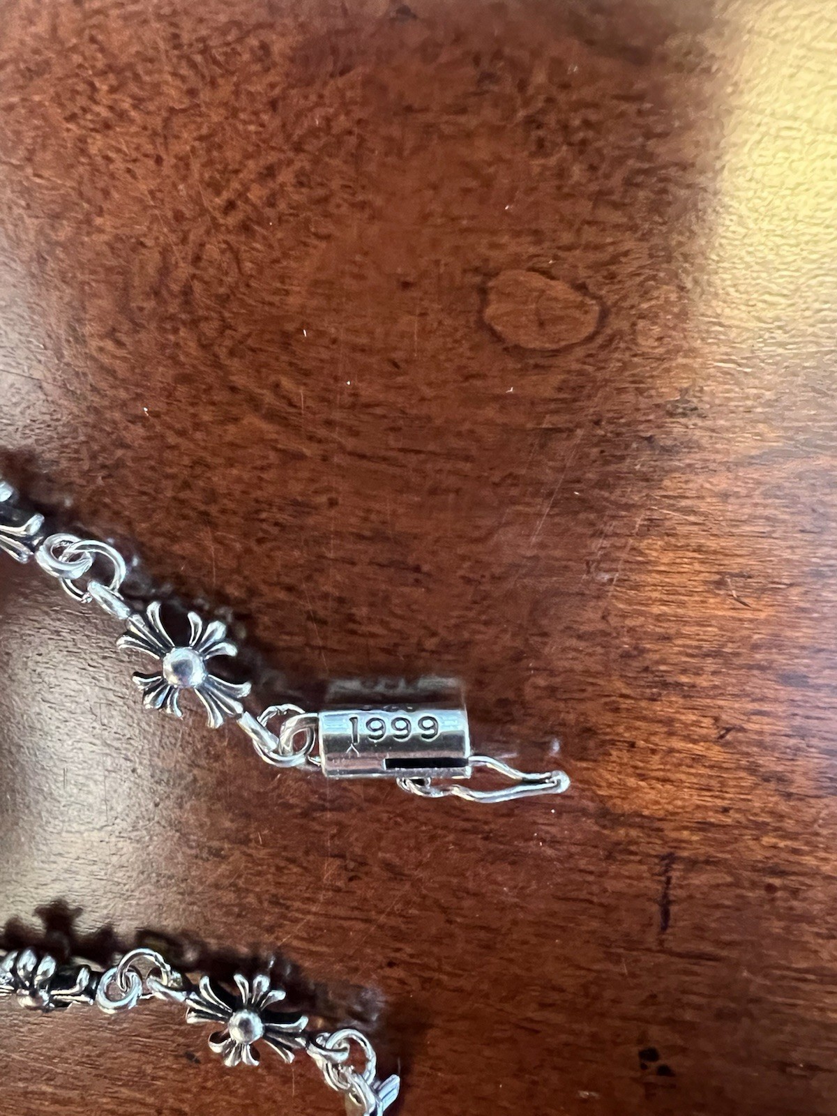 Chrome Hearts Tiny E Bracelet 925 Silver Size 20 … - image 4