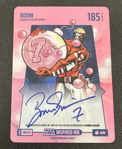 Bo Jackson Battle Arena Update BGA-22 Boom Bubble Gum Auto SSP Boomer Esiason