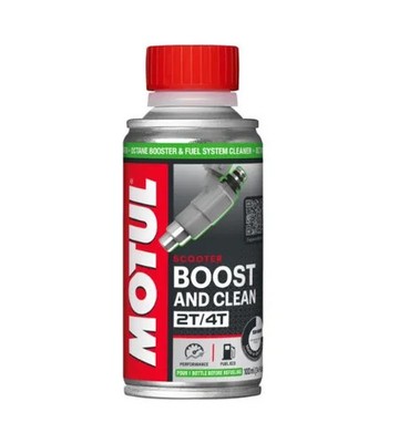 Motul 111493 Boost and Clean Scooter 2T/4T Kraftstoffzusatz Benzin Additiv 100ml