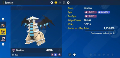 Pokemon Scarlet & Violet 6IV Shiny GIRATINA Max EVs