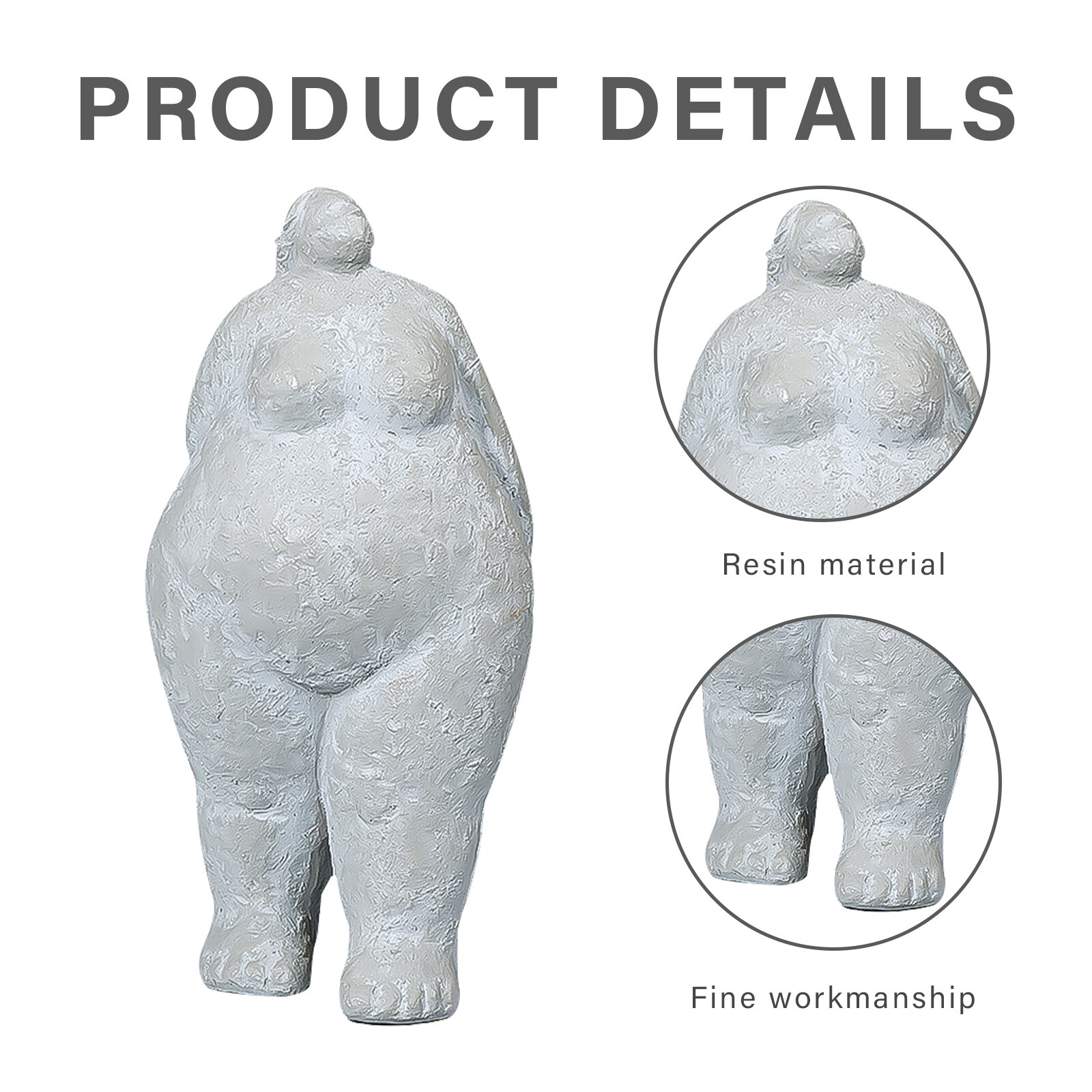 Cute Fat Lady Figurines Handicrafts Human Body Statue Home Decor for