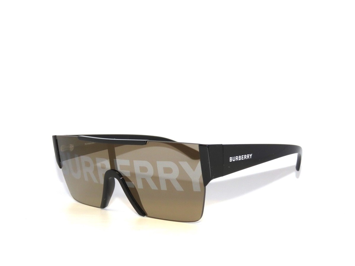 Burberry 4291 3001/G Black Gray Silver Gold Shield Burberry 4291 3001/G Black Gray Silver Gold Shield