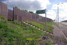 Photo 6x4 Footpath to Bilton A gap in the acoustic fence allows walkers o c2010