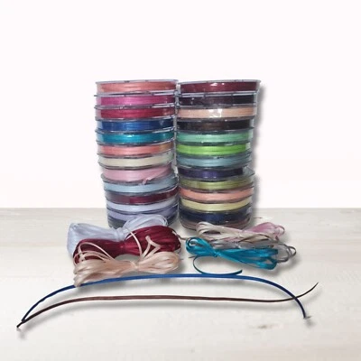 3mm Double Sided Satin Ribbon Beautiful Quality Sample, 1m, 3m length Eleganza