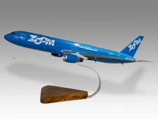 Boeing 767-300ER Zoom Airlines Desk Wood Airplane New Model Small Scale 1/150
