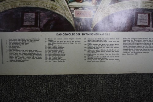 Póster vintage de la bóveda de la capilla sixtina de Miguel Ángel 1970 - Imagen 8 de 12