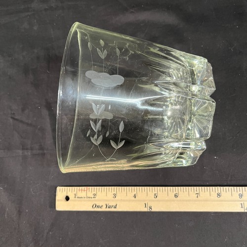 Vintage Mid Century Princess House Cut Crystal Etched Ice Bucket - Picture 4 of 4