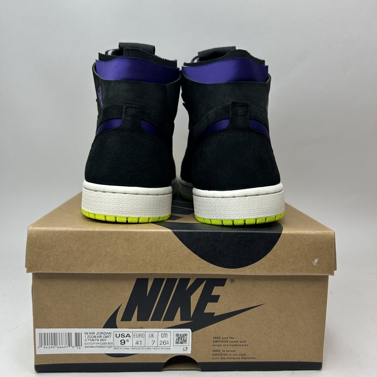 スニーカー Jordan 1 Zoom Air CMFT Black Court Purple Lemon Venom (W) AIR JORDAN 1 HIGH ZOOM CMFT WMNS 'LEMON VENOM' 'HALLOWEEN