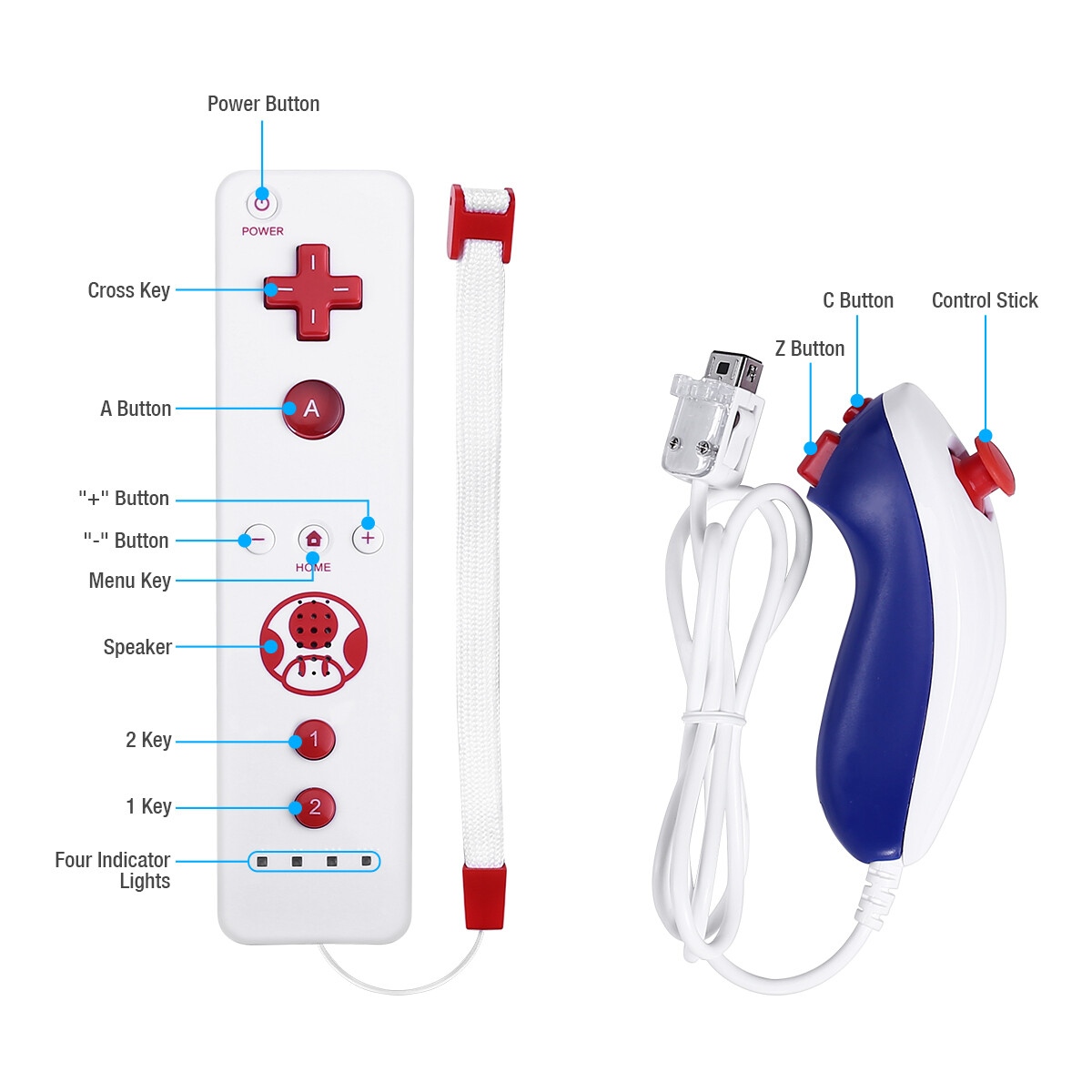 Smash Bros Wii Nunchuck Controls Wii Remote Controller Motion Plus