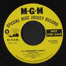 BERNIE KNEE: delilah / i'll remember today MGM 7" Single 45 RPM