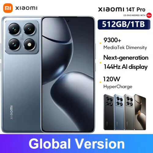 Global Version Xiaomi MI 14T Pro 5G Dimensity 9300+ 144Hz 120W 50MP Leica Camera