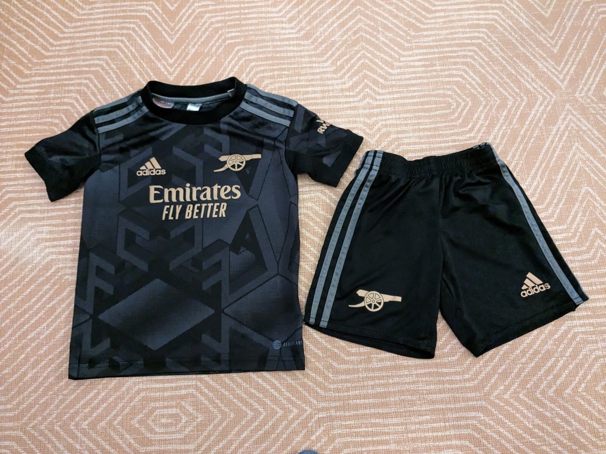 Genuine 4-5 Years Kids Adidas ARSENAL 22/23 Away Kit Shirt Shorts