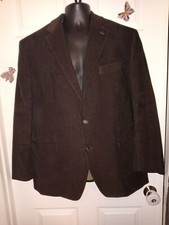 42R Chaps Mens 2 Button Brown Blazer EUC