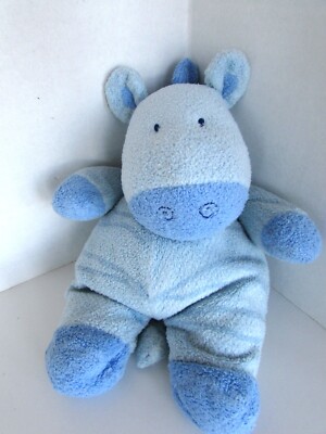 Child of Mine Hippo 11 In Blue Plush Stuffed Animal Carter's Vintage