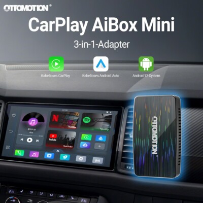 Ottomotion Play2Video Pro AIBox Multimedia Adapter Wireless Carplay&Android Auto