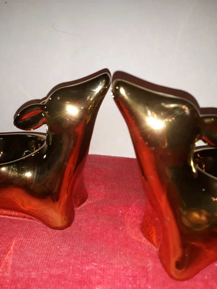 Par de candelabros West Elm ciervos de color dorado Foto 2 de 4