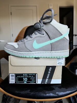 Size 10.5 - Nike Dunk Pro SB High Soft Grey