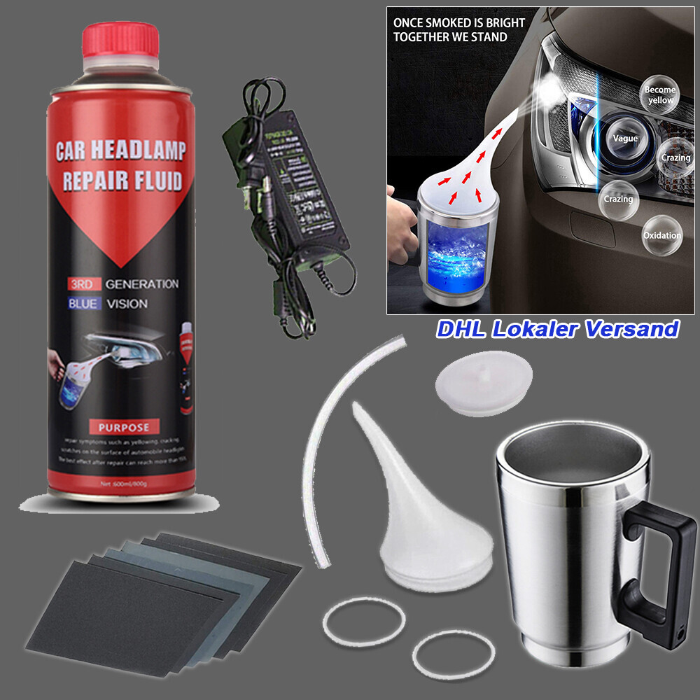 Scheinwerfer Aufbereitung Set - Politur Für Vergilbte Autoscheinwerfer