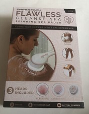 Flawless Cleanse Spa Spinning Spa Brush By Finishing Touch Three Heads Included