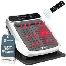 LifePro VibraCare Plus Heated Massager for Neuropathy & Foot Therapy, White
