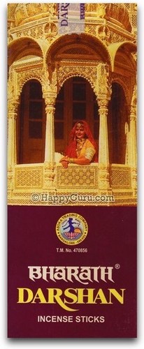 "Bharath Darshan" (1 Box) 120 Incense Sticks 6 Hex Packets Asoka Brand ॐ - Picture 3 of 3