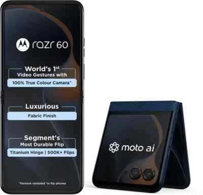 MOTOROLA Razr 60 (PANTONE Gibraltar Sea, 256 GB) (8 GB RAM)-GLOBAL