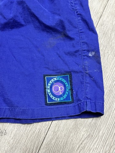 Vintage OP Shorts Kids Youth Size 7 Blue Purple Ocean Pacific 90s - Picture 3 of 8