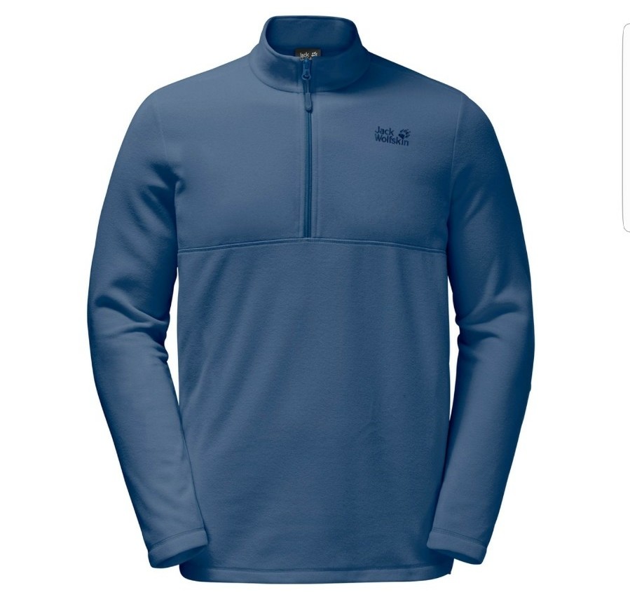 Mens Jack Wolfskin Gecko Fleece Jumper Size XXL color Ocean wave