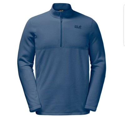 Mens Jack Wolfskin Gecko Fleece Jumper Size XXL color Ocean wave