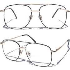Bifocal Reading Glasses Metal Frame Clear Readers Bi Focal Gold Black Retro