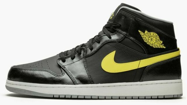 jordan 1 mid yellow and black