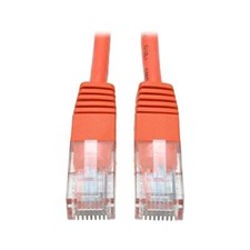 Image of 1 x Tripp Lite Cat5e 350MHz Molded Patch Cable (RJ45 M/M) - Orange, 14-ft.(N002-