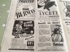 BERINI NETHERLANDS CYCLEMOTOR  PANTHER LYCETT BURMAN 1951 MOTORCYCLE ARTICLE .