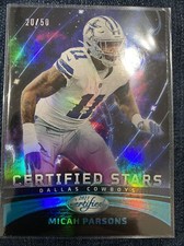 2023 Panini Certified Football #CS-1 Certified Stars Micah Parsons /50 Cowboys🔥