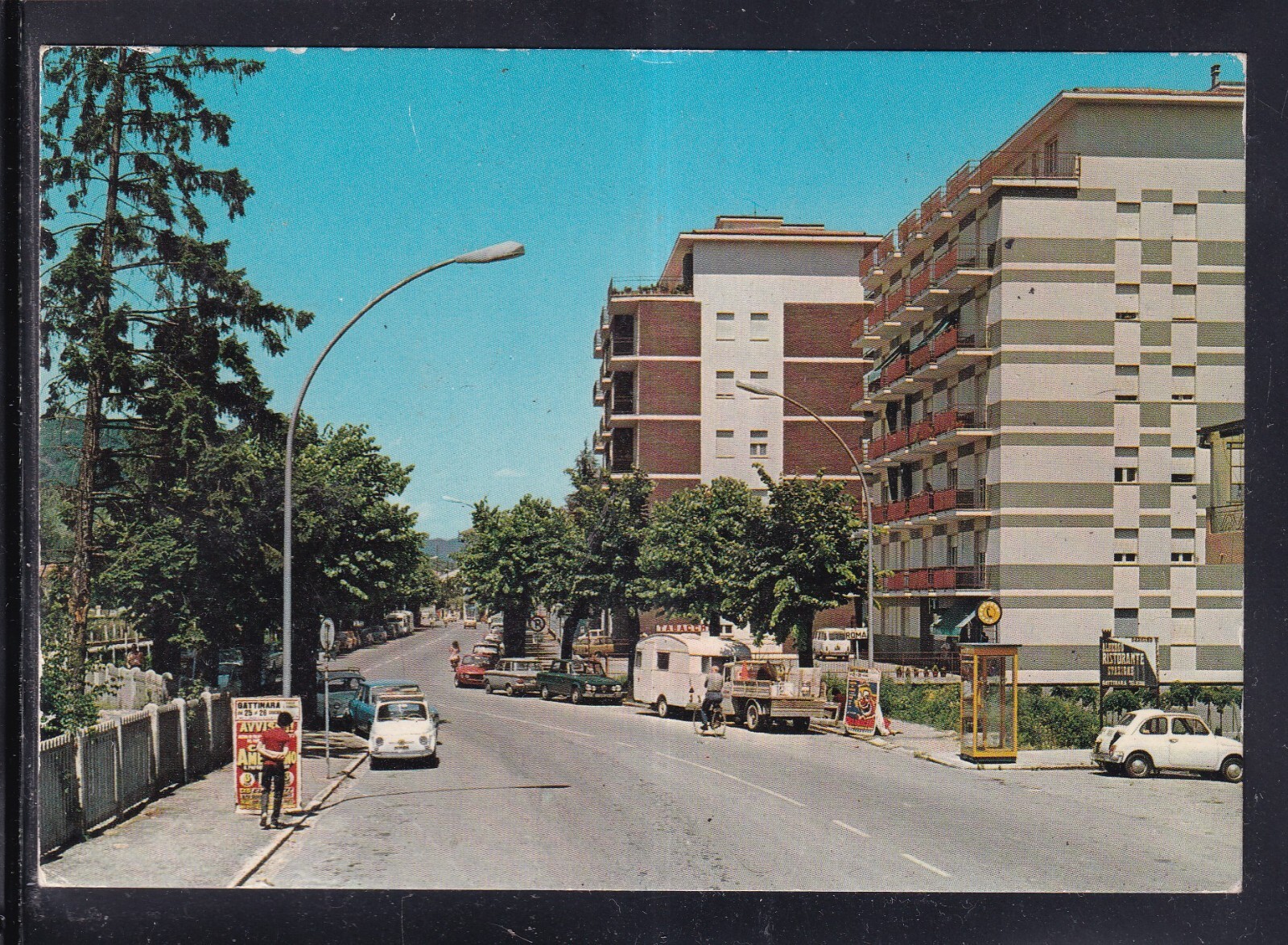 Cartolina Gattinara Viale della Stazione AB1976