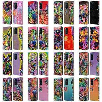 OFFICIAL DEAN RUSSO DOGS 3 LEATHER BOOK WALLET CASE COVER FOR HUAWEI PHONES 4