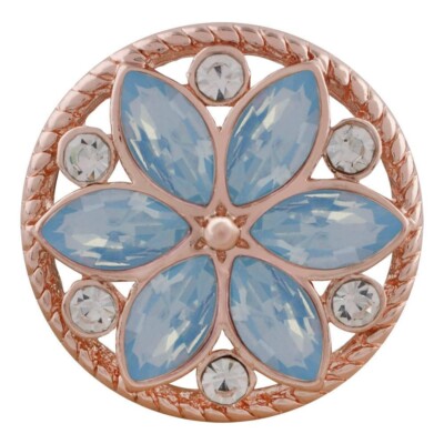 Snap Jewelry Flower Rose Gold Rhinestone 18-20mm Fit Ginger Charms Accessories