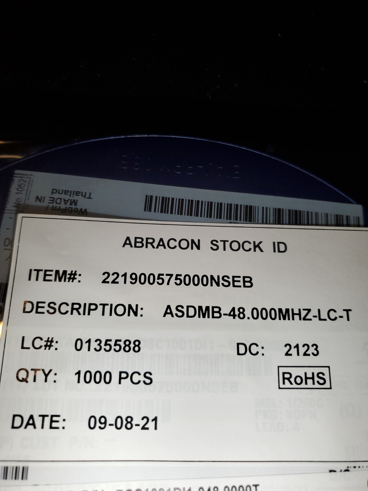 ASDMB 48 000MHZ LC T LOT OF 1K NIB EBay