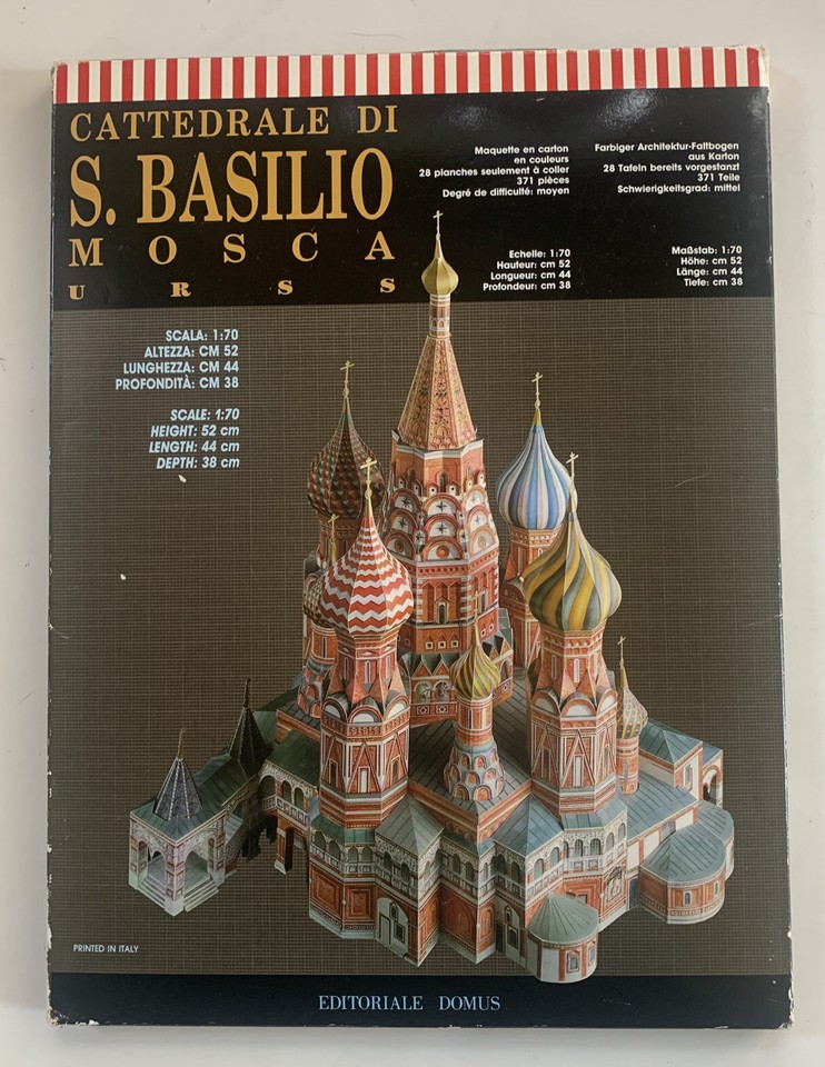 Domus Kit Cattedrale di San Basilio Mosca, Paper Architectural Model | eBay