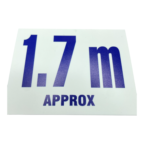 Depth Marker Swimming Pool Spa 1.7m Blue Printed Safety Sign - Picture 3 of 6