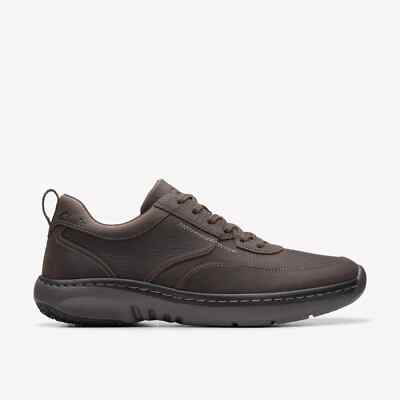 MEN'S CLARK'S PRO LACE BROWN LEATHER SNEAKERS WALKING SHOES  10 W NEW IN BOX