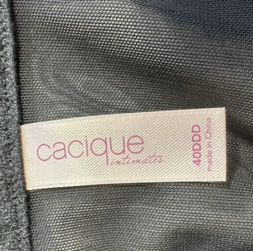 Sujetador Cacique 40DDD para mujer corsé bralette imitación cuero piel de serpiente con aros negro Foto 3 de 3